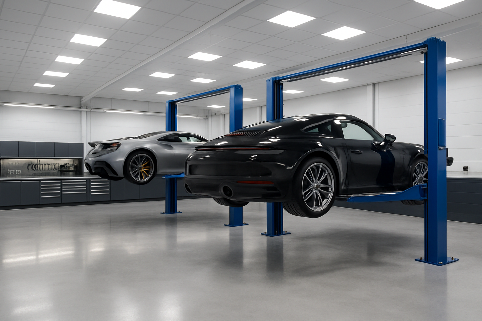 Showroom og værksted